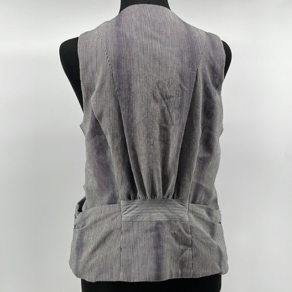 L.A.M.B. Gwen Stefani Vest button up y2k striped pattern - Picture 8 of 10